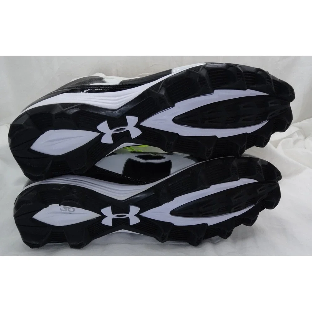 Under Armour Crusher RM Football Cleats Black & White Size 16 1286600-001 New